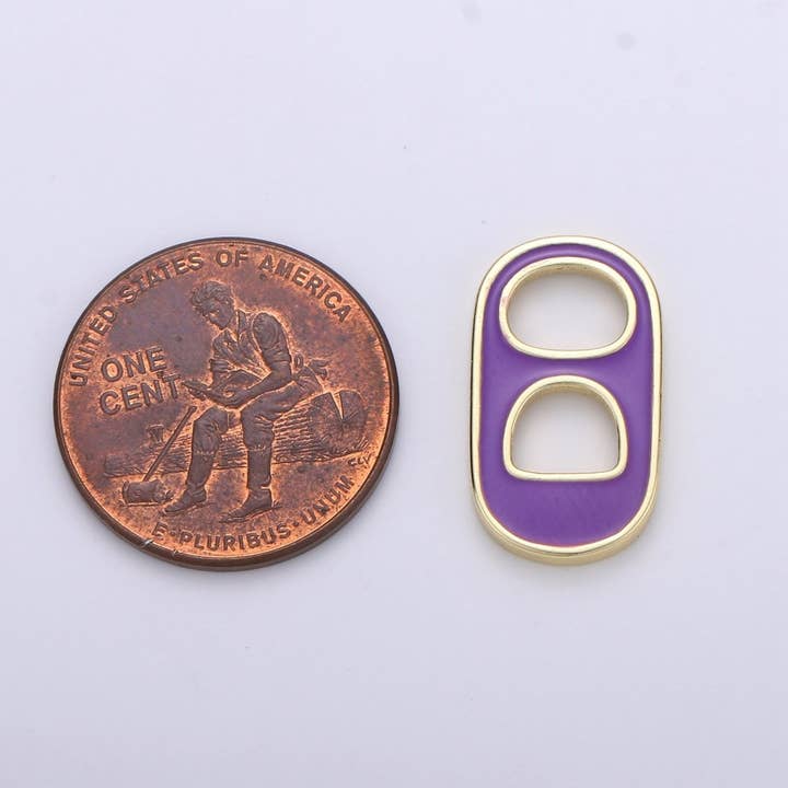 Aim Eternal - Wholesale Individual Charm/Pendant - Black, Blue, Pink, Green, Yellow, Red Enamel Bottle Opener Gold Filled Charm - D-374- D-38310