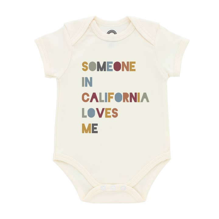 Someone in CA Loves Me California Baby Gift Cotton Onesie for wholesale by Emerson and Friends