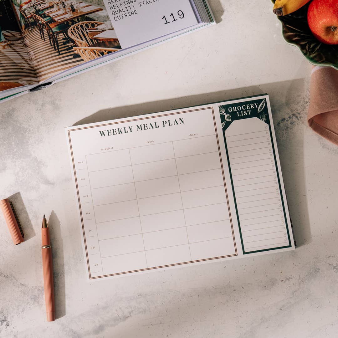 Papier - Vente Agendas - Planificateur de repas hebdomadaire et liste de courses, non daté - Récolte3