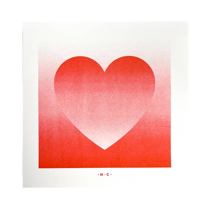 Heart Gradient - Art Risograph Print för wholesale av Next Chapter Studio