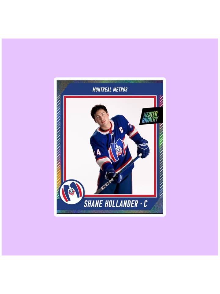 Shane Hollard Hockey Card Heated Rivalry Sticker for wholesale by Shadows of Sunshine