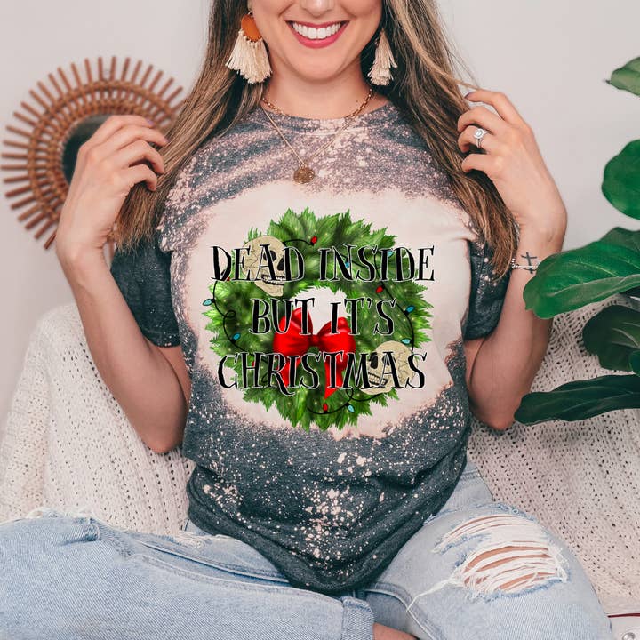 Dead Inside But Its Christmas Tshirt for wholesale by Londas Trendy Tees
