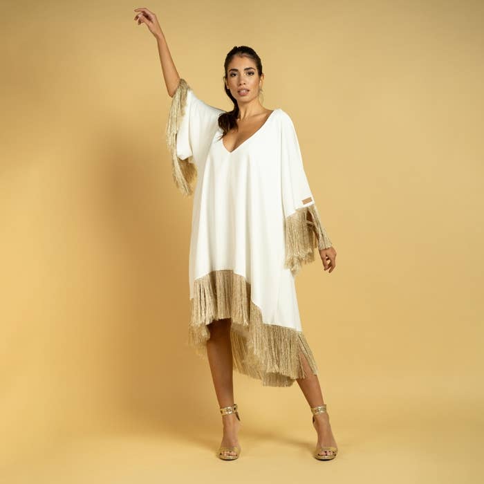 Kaftano in raso per la vendita all'ingrosso da parte di Hamalfitè