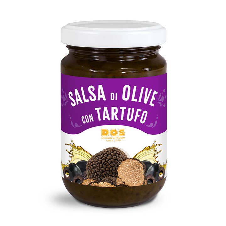 Salsa di Olive con Tartufo 130g per la vendita all'ingrosso da parte di D.O.S. Specialità al Tartufo