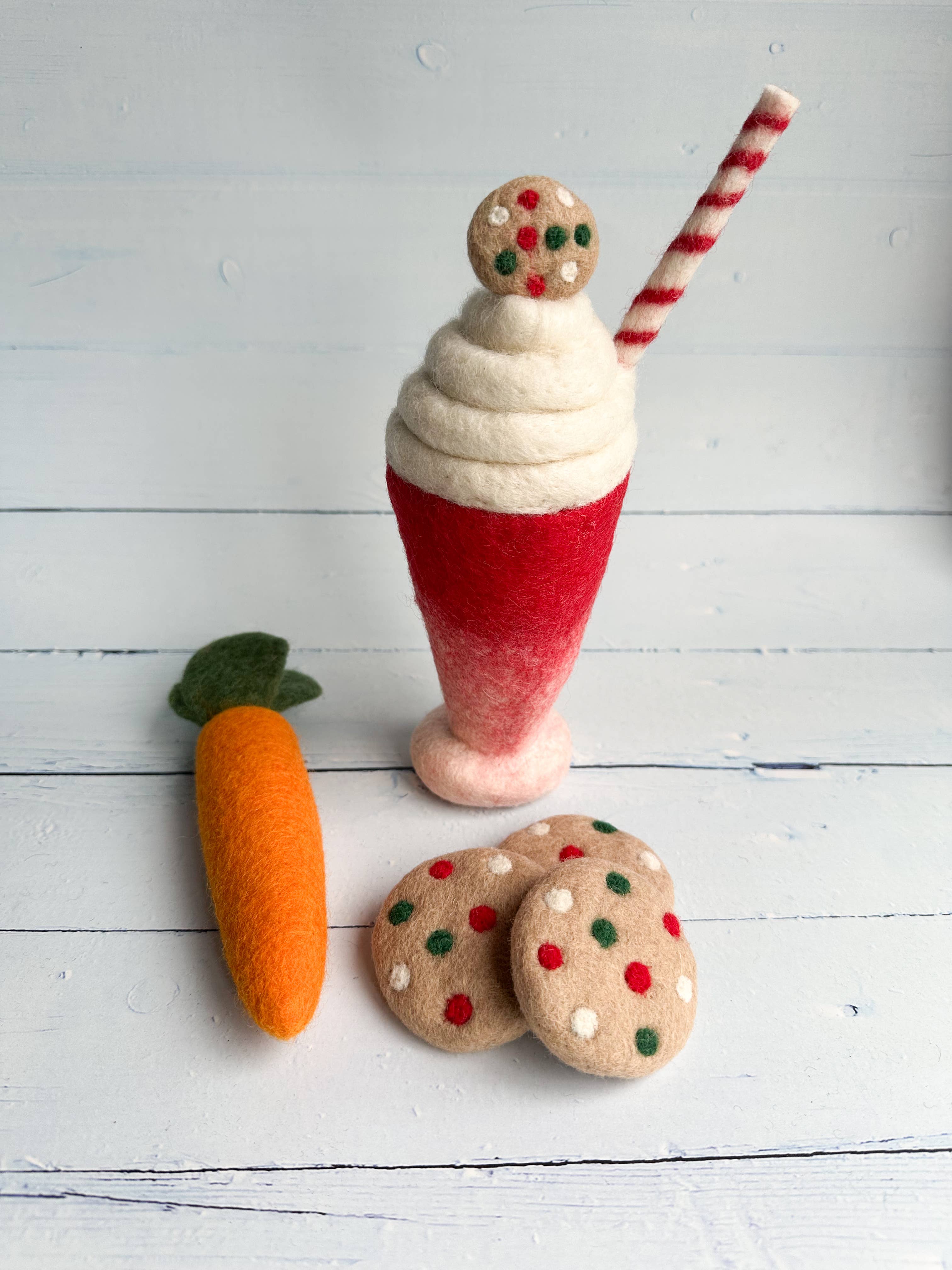 Sewing Seeds Play - Wholesale Toy Set - Kids - Milkshake & Cookies For Santa Felt Play Set0