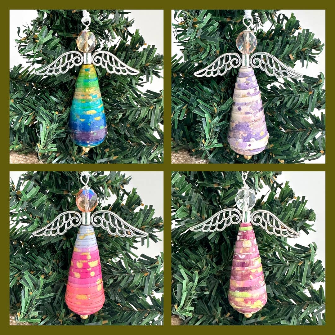 Allison Lake Handmade - Wholesale Ornament - Paper Bead Kerstvakantie Engel Ornament | Bundelpakket3
