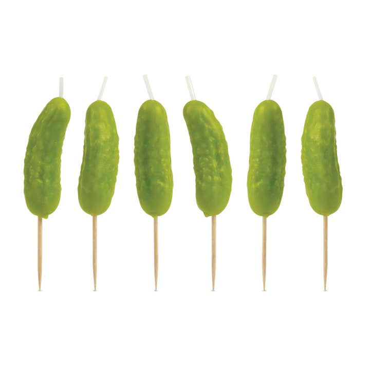 Fred & Friends - Wholesale Novelty Candle - PICKLE PARTY Candles - Set of 6