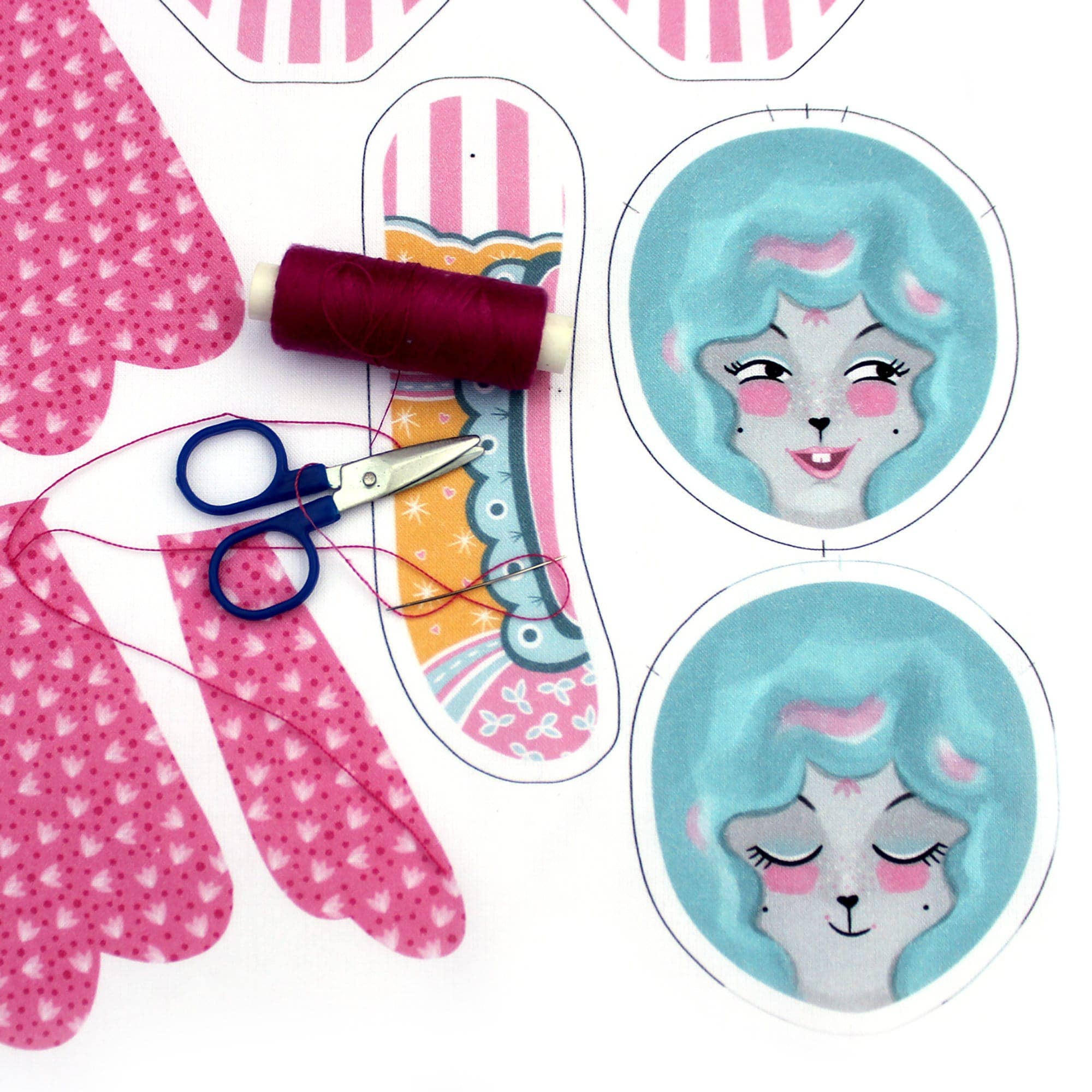 Miss Ella – wholesale DIY craft kit – DIY Dolly Kit - Mewky the Circus Ringmaster Cat Bunny Doll7