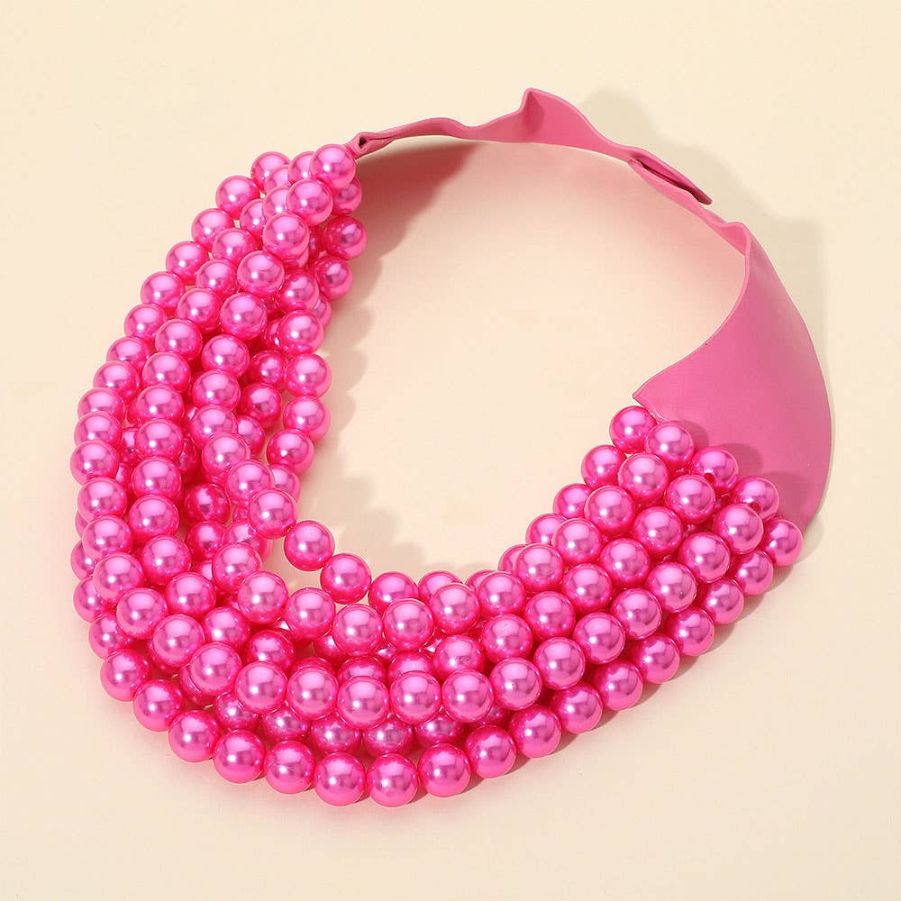 Sensibling Corp. - Wholesale Beaded/Pearl Necklace -  Multi Layered Pearl Beaded Collar Magnetic Necklace2