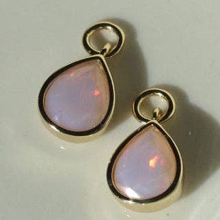 Cotton Candy Opal CZ Drop Charm for wholesale by Chloe + Lois
