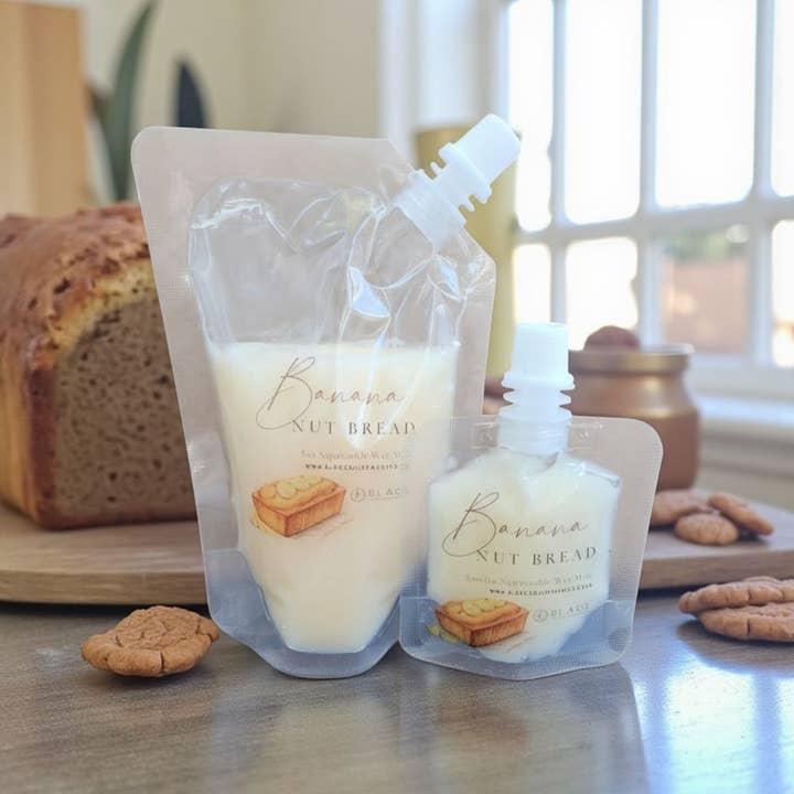 Black Cauldron Soap Co. - Wholesale Wax melt - Banana Nut Bread - Squeezable Wax Melt6