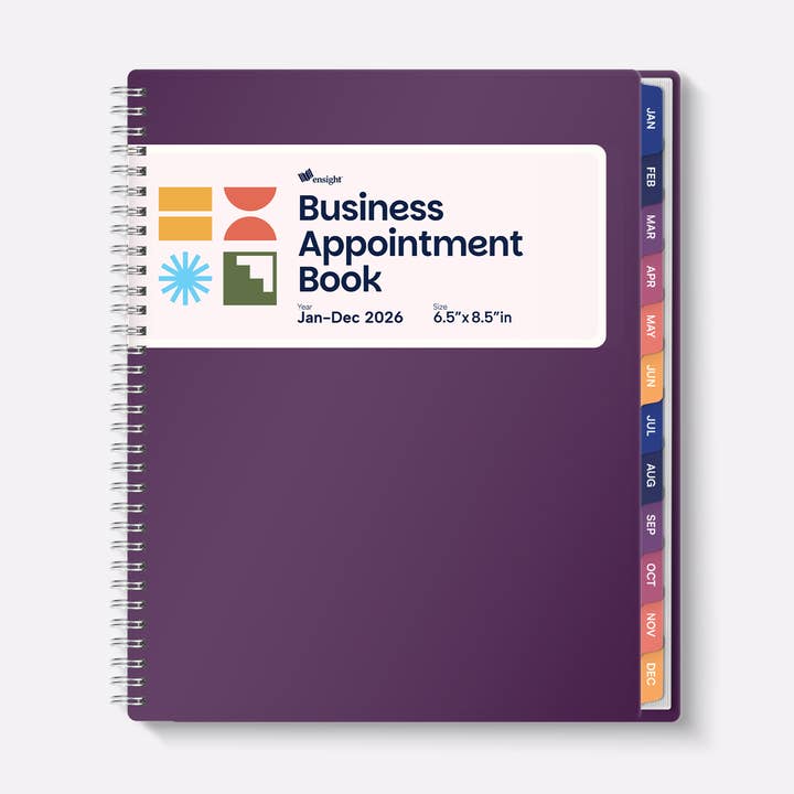 Purple A5 2026 Jan-Dec Appointment Book & Planner for wholesale by Ensight