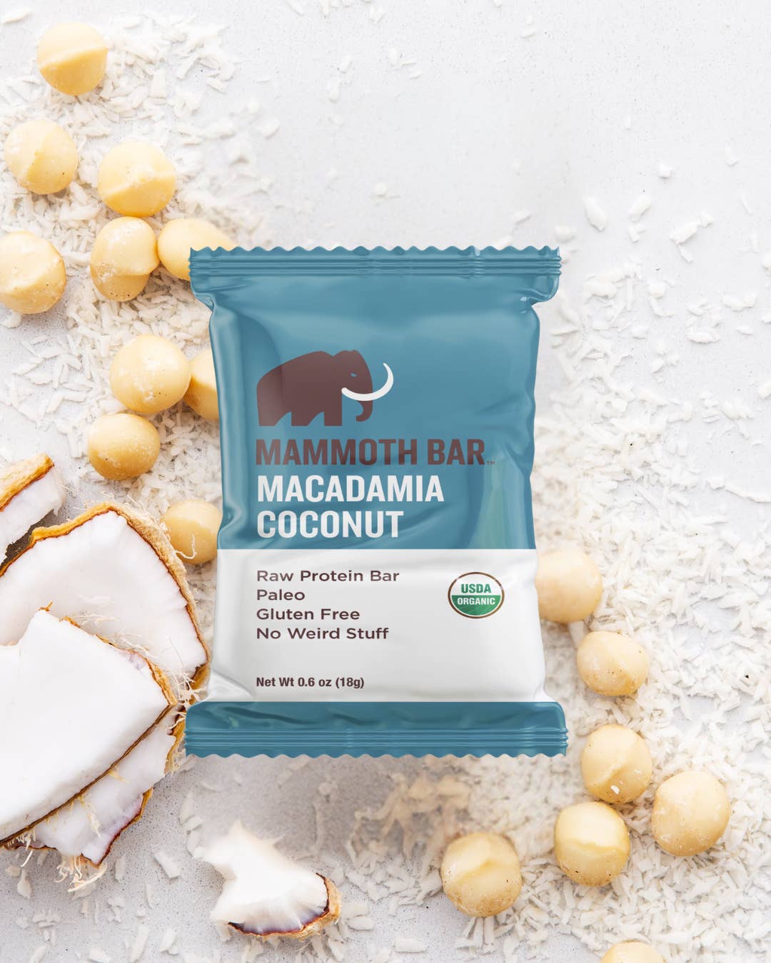 Mammoth Bar - Wholesale Snack Bar - Organic Gluten-Free Mini Macadamia Coconut Bar
