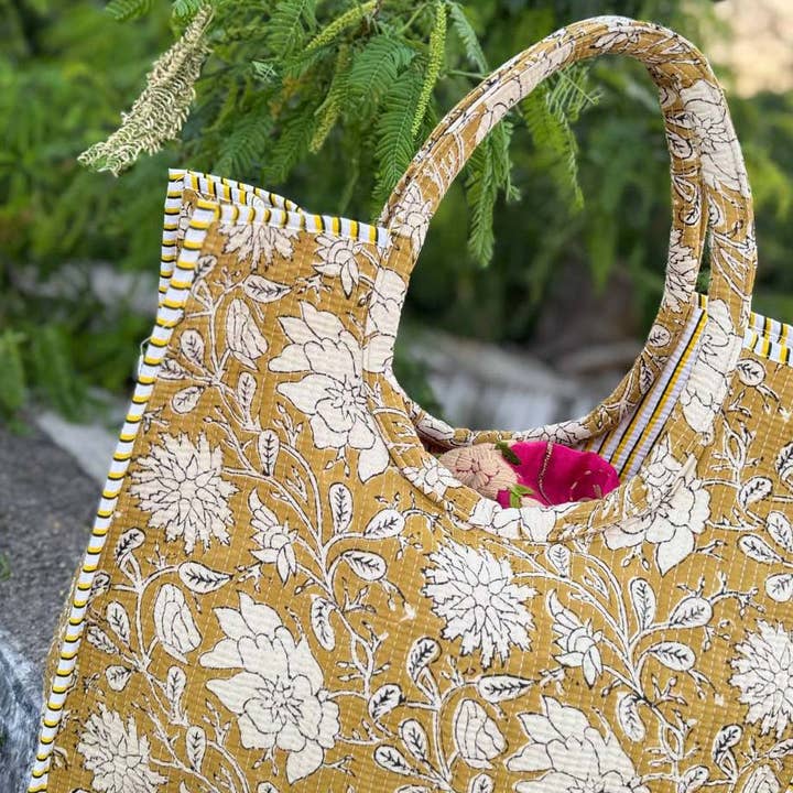 bhavnas boutique - Wholesale Tote Bag - Women's - EcoChic Cotton Quilted Bag Handbag Women's Handbags Tote Bag1