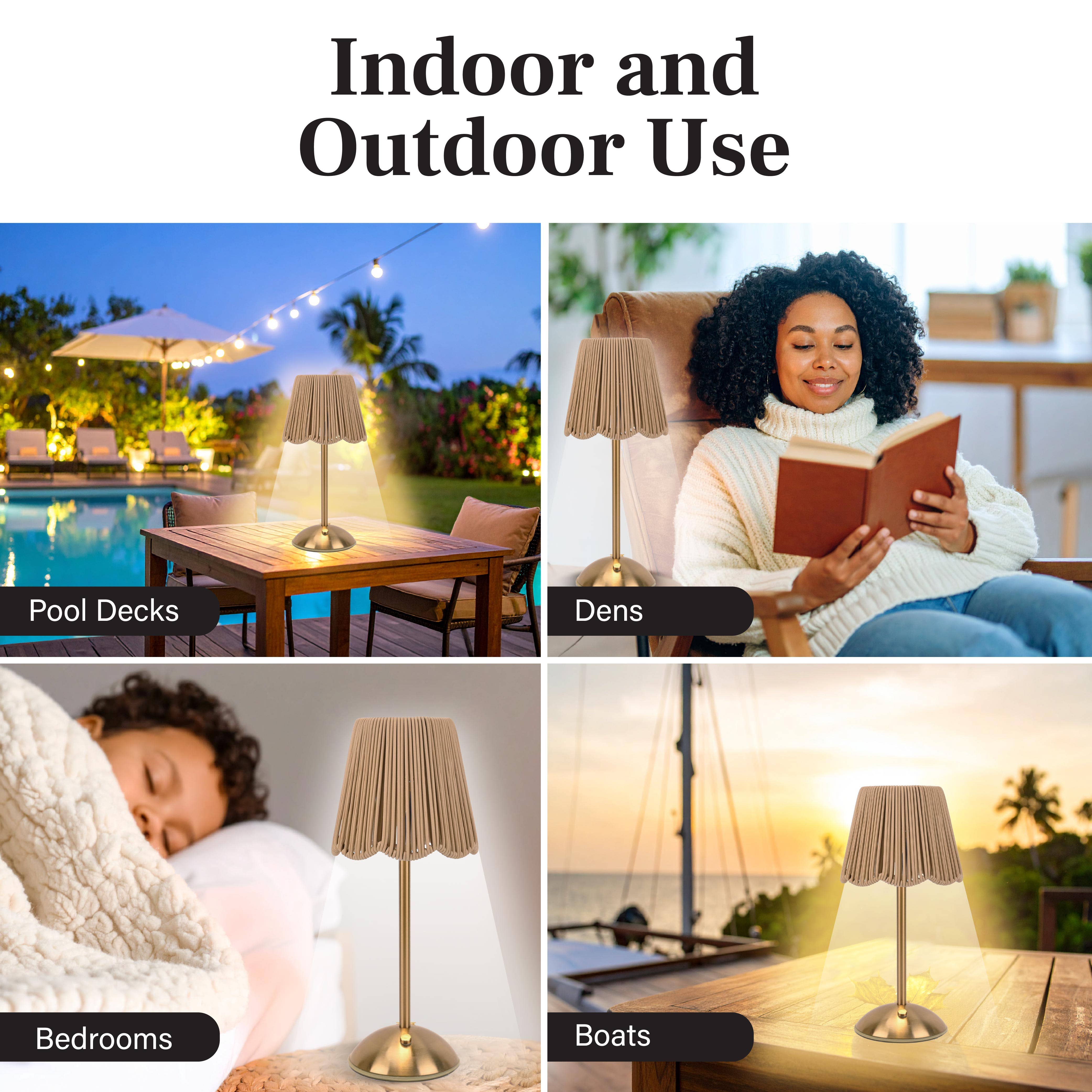 Gotham Steel/Granitestone - Vendita all'ingrosso Lampada da scrivania/d'accento - Lampada da tavolo ricaricabile a energia solare con 3 modalità di illuminazione5