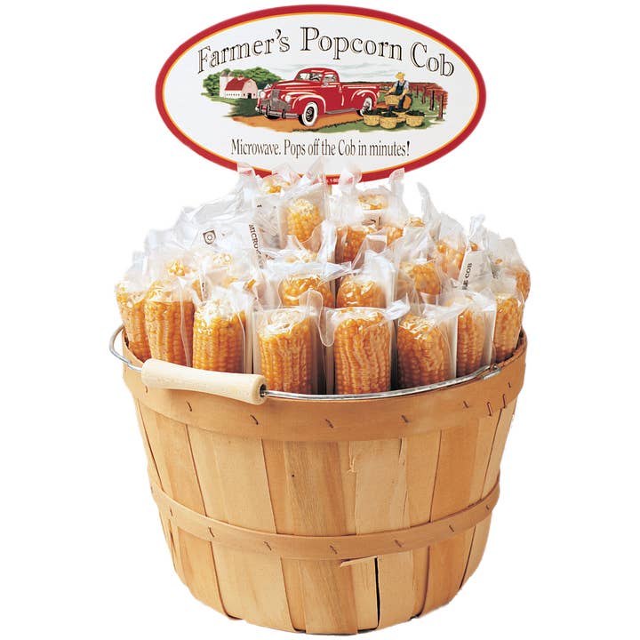 Sunflower Food Company - Wholesale Popcorn - Farmer's Popcorn basket 48 units--Pops off the cob!!!!2