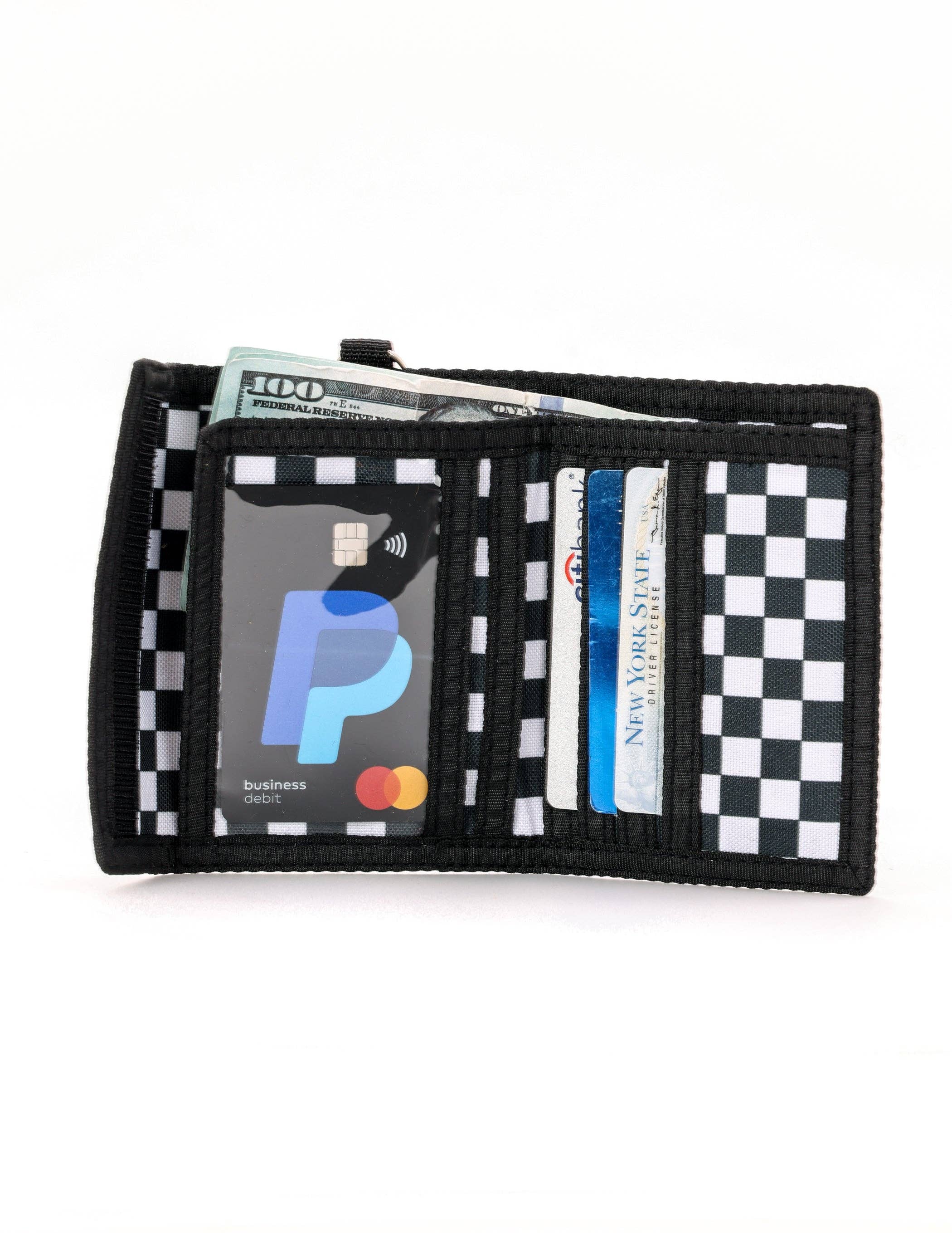Fydelity - Wholesale Wallet - Unisex - 80701: 80's Wallet | RFID Blocking | Recycled RPET | Checkered Indy5