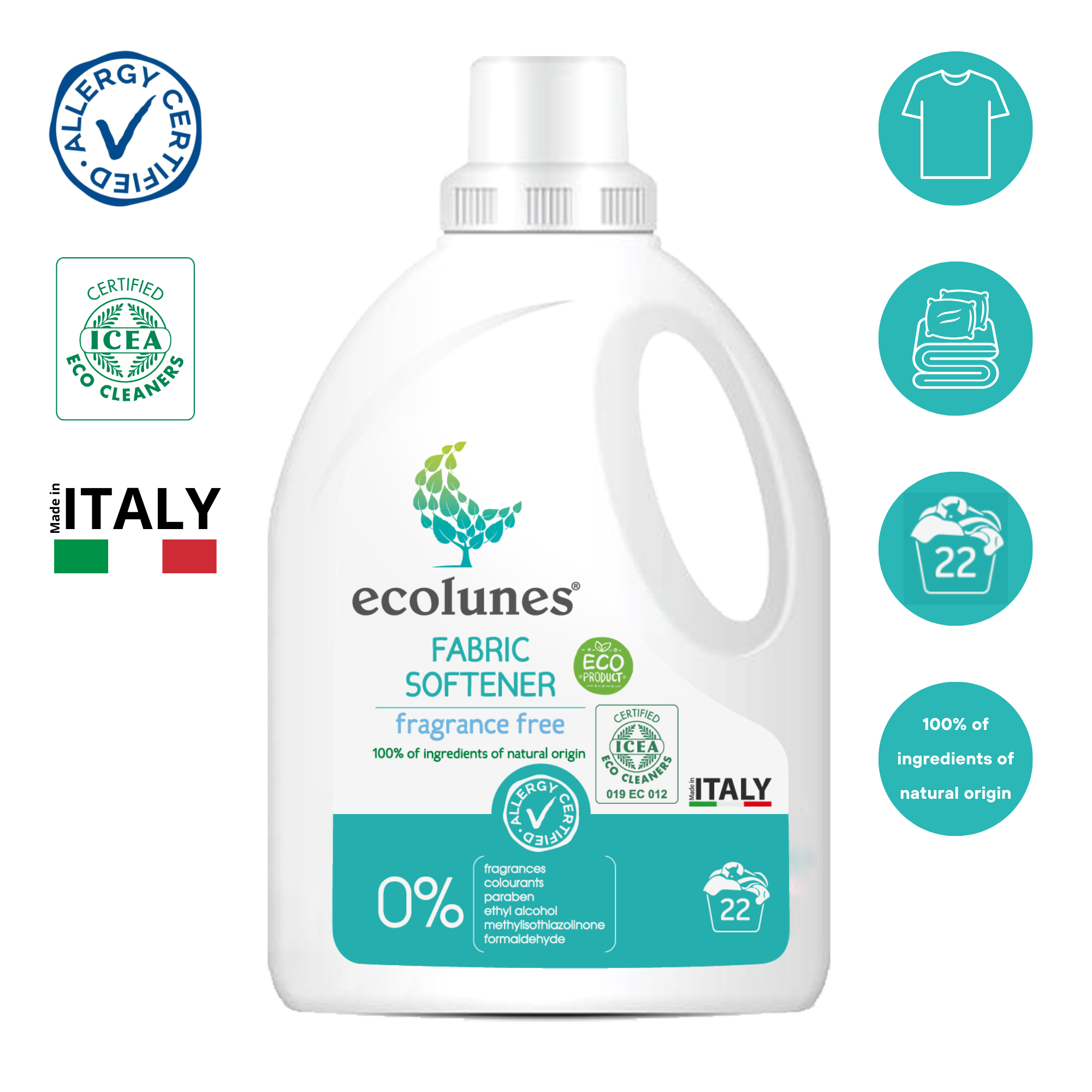 Ecolunes – wholesale Liquid laundry detergent – Fabric Softener Fragrance Free2