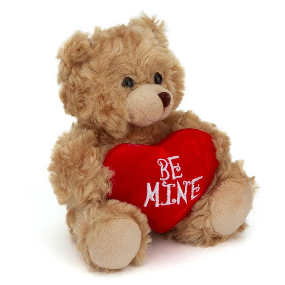 Plushland – Engroshandel Plyslegetøj - Børn og baby – 15 cm & 23 cm Valentine Teddybjørn | Bjørn med "Be Mine" Hjerte1