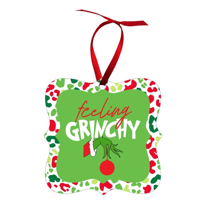 Feeling Grinchy Frame Ornament for wholesale by Viv&Lou