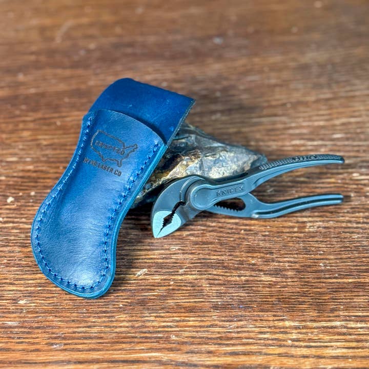 Knipex Navy Limited Edition 4 Inch XS Plier Leather Belt Holster Case for wholesale by Kc Laser Co