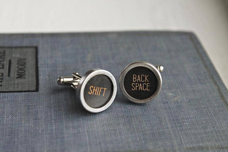 Joy Sparks Designs - Wholesale Cufflinks - Typewriter Key Cufflinks3