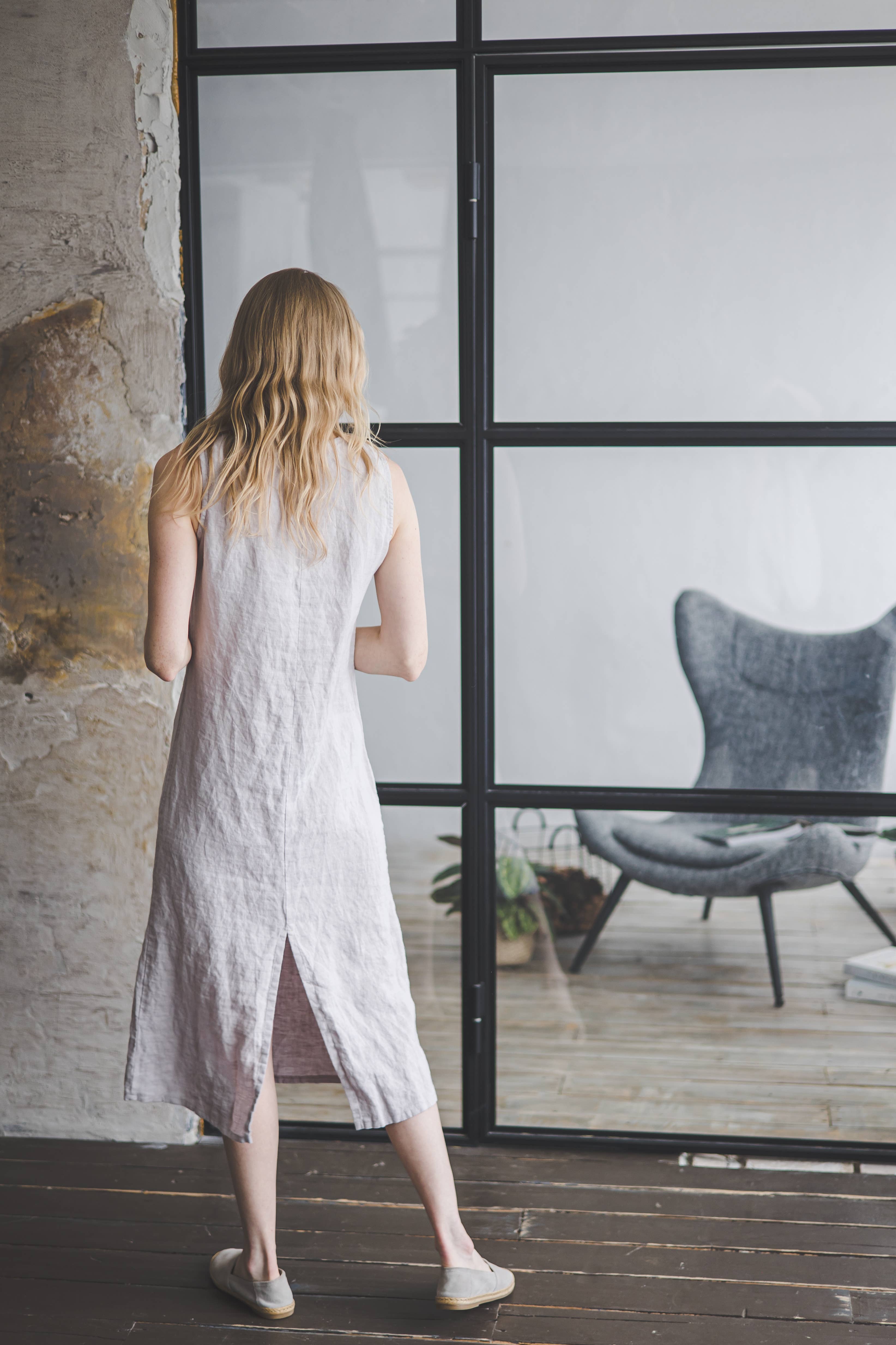 Epic Linen – wholesale Dress – Women's – Elegant Long Linen Dress1