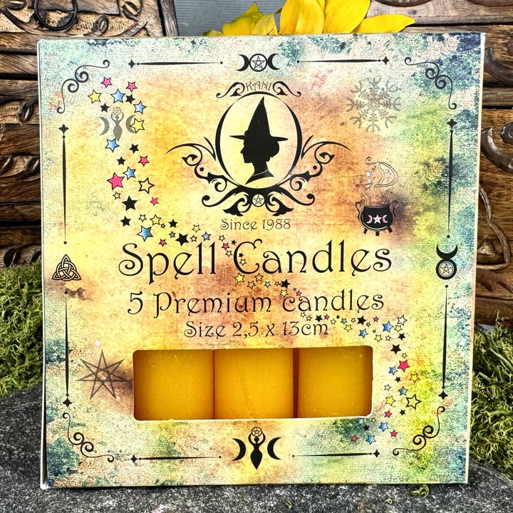 Spell candles Yellow - Joy & Friendship / 2.5x13cm for wholesale by Kani NaturApotek AB