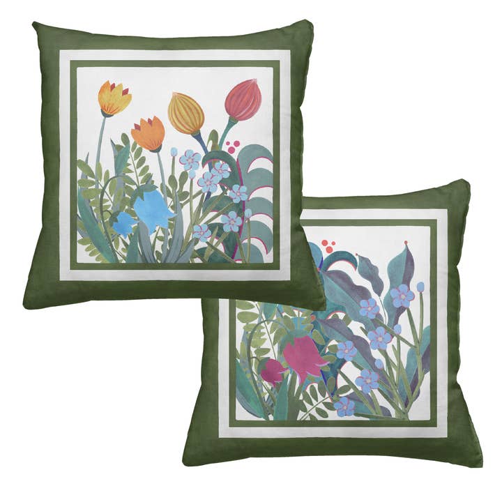 Cushion Canvas Jardin Magique, 100% Made in Italy for wholesale by The Napking