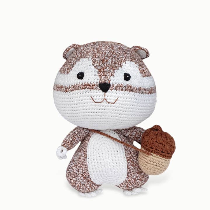 Nutty the Squirrel - Handcrafted Crochet for wholesale by Giramisu Canada