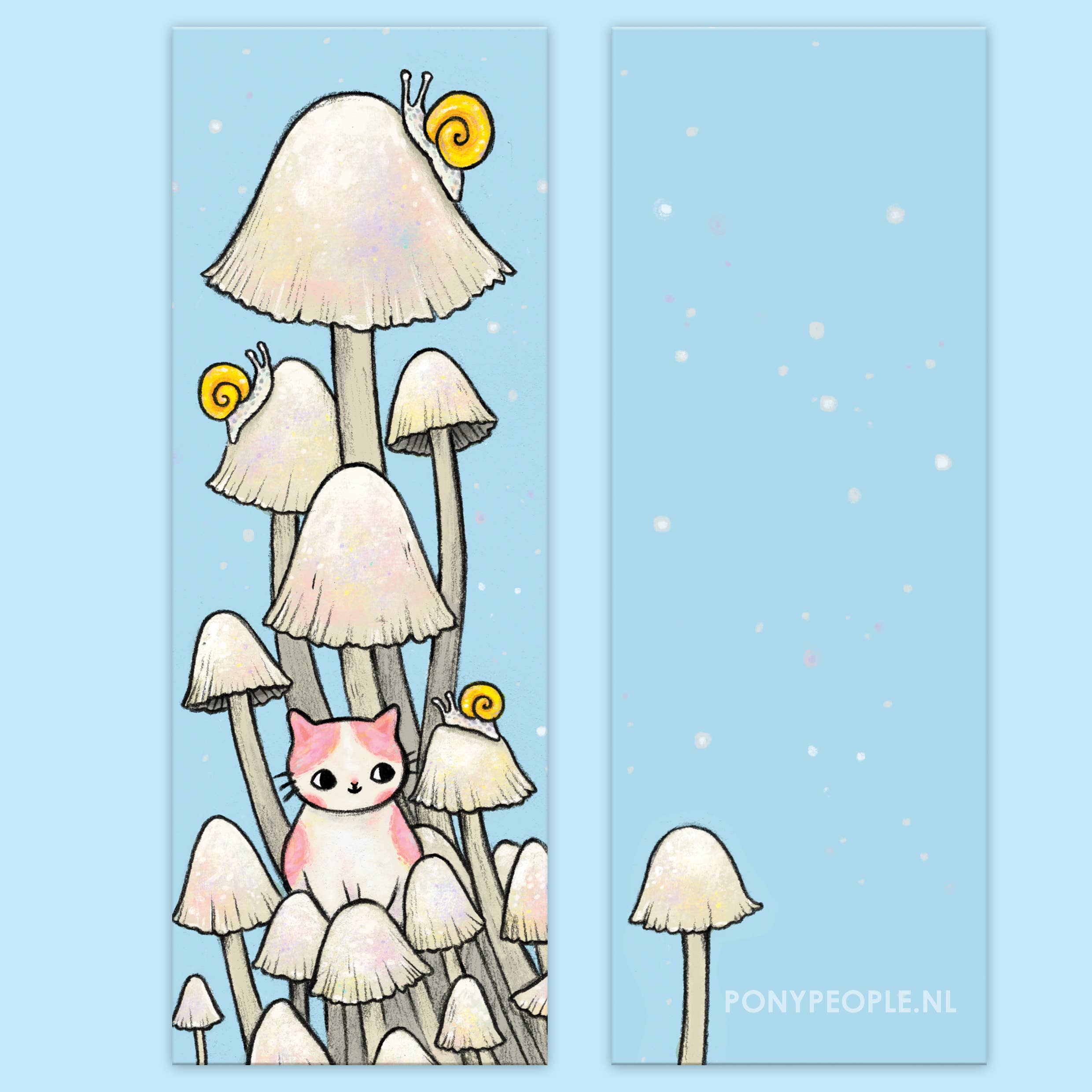PONY PEOPLE - Wholesale Bookmark - Mushroom Cat XL Bookmark1