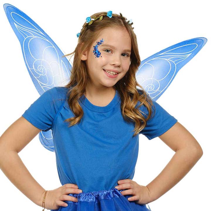 Funcredible – wholesale Costume – Women's – Blue Fairy Costume Accessories Set - Fairy Wings, Crown7