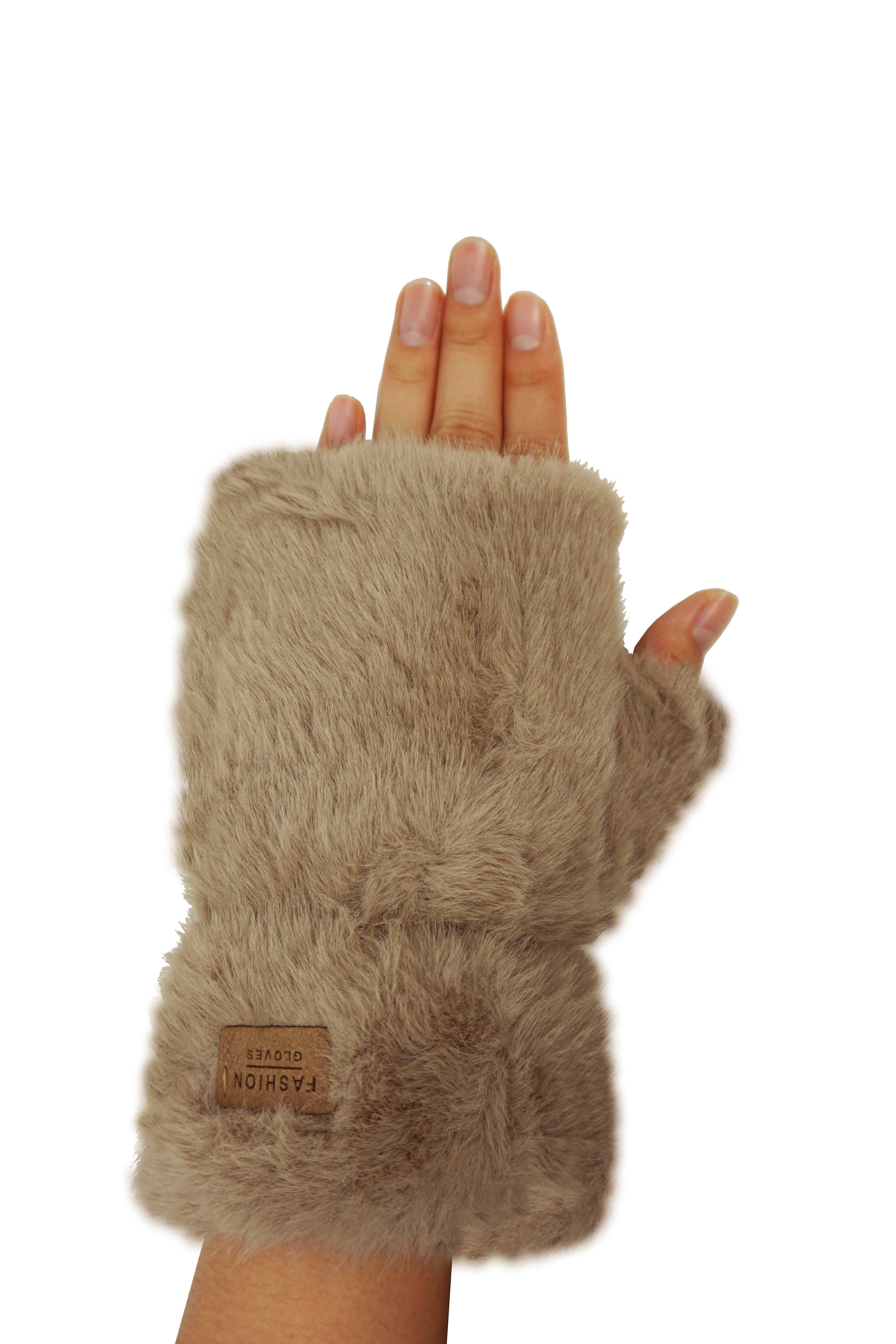 Anais - Wholesale Gloves - Women's - YN0370 Faux Fur Mittens0