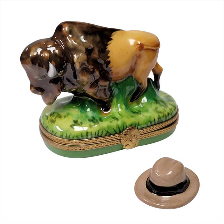 Standing Buffalo With Removable Cowboy Hat for wholesale by Rochard