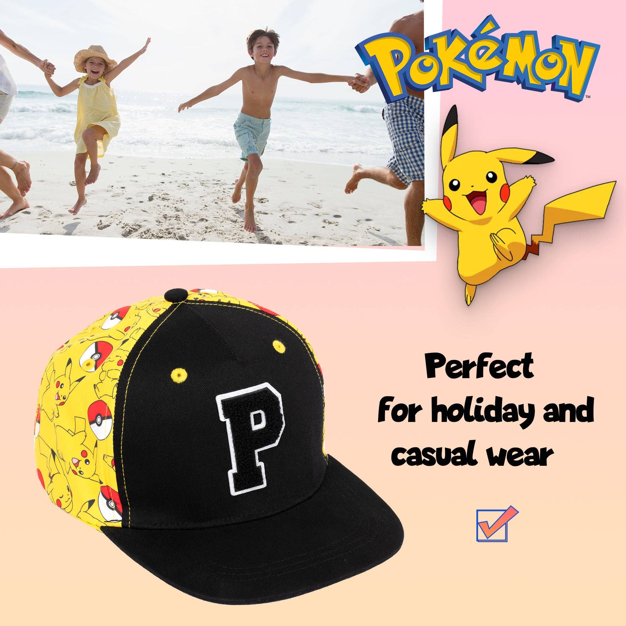 Fringoo Group Ltd - Vendita all'ingrosso Cappellino da baseball - Bambini - Berretto da baseball Pikachu7