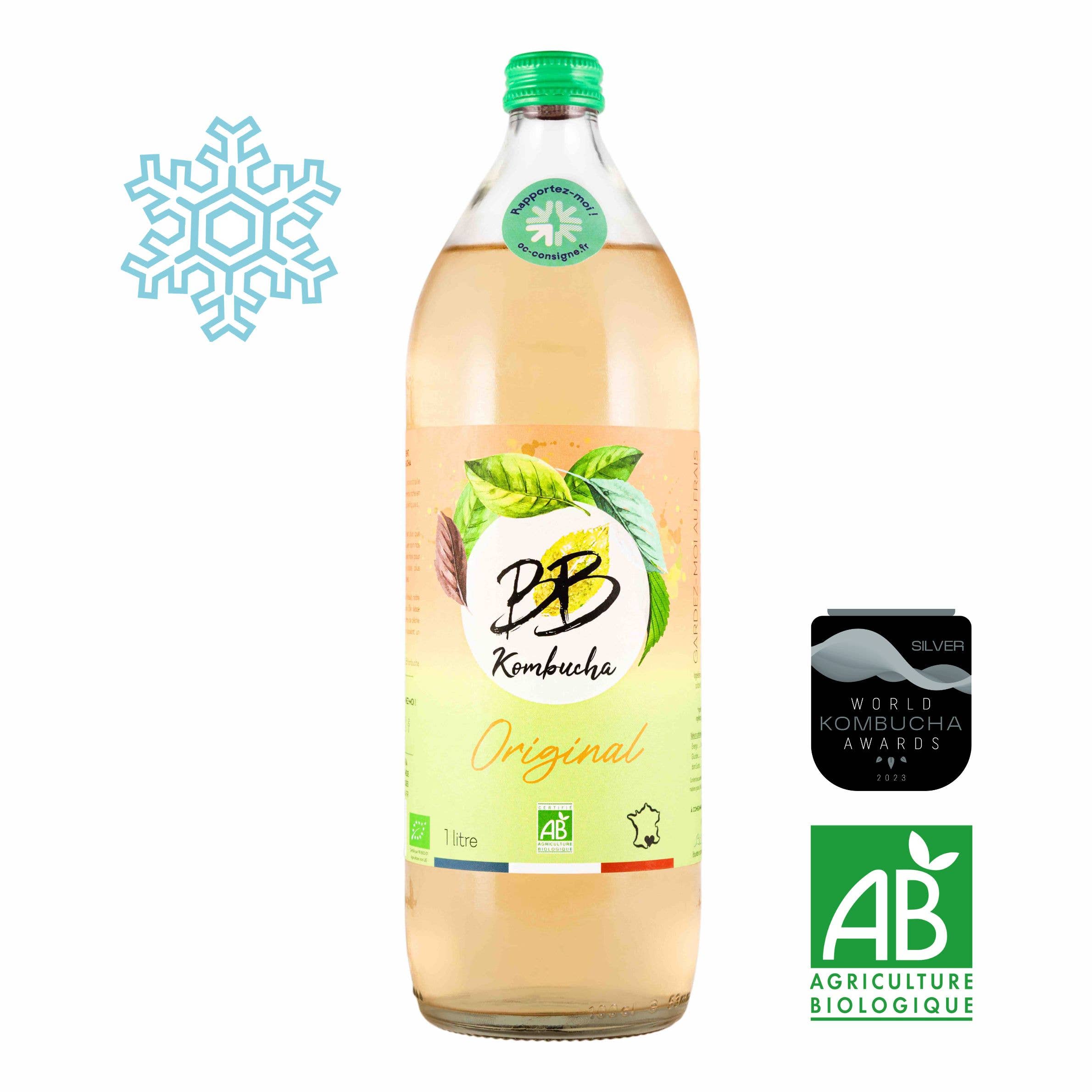 BB KOMBUCHA - Vente Kombucha - Kombucha biologique Origine FRAIS - 1L0