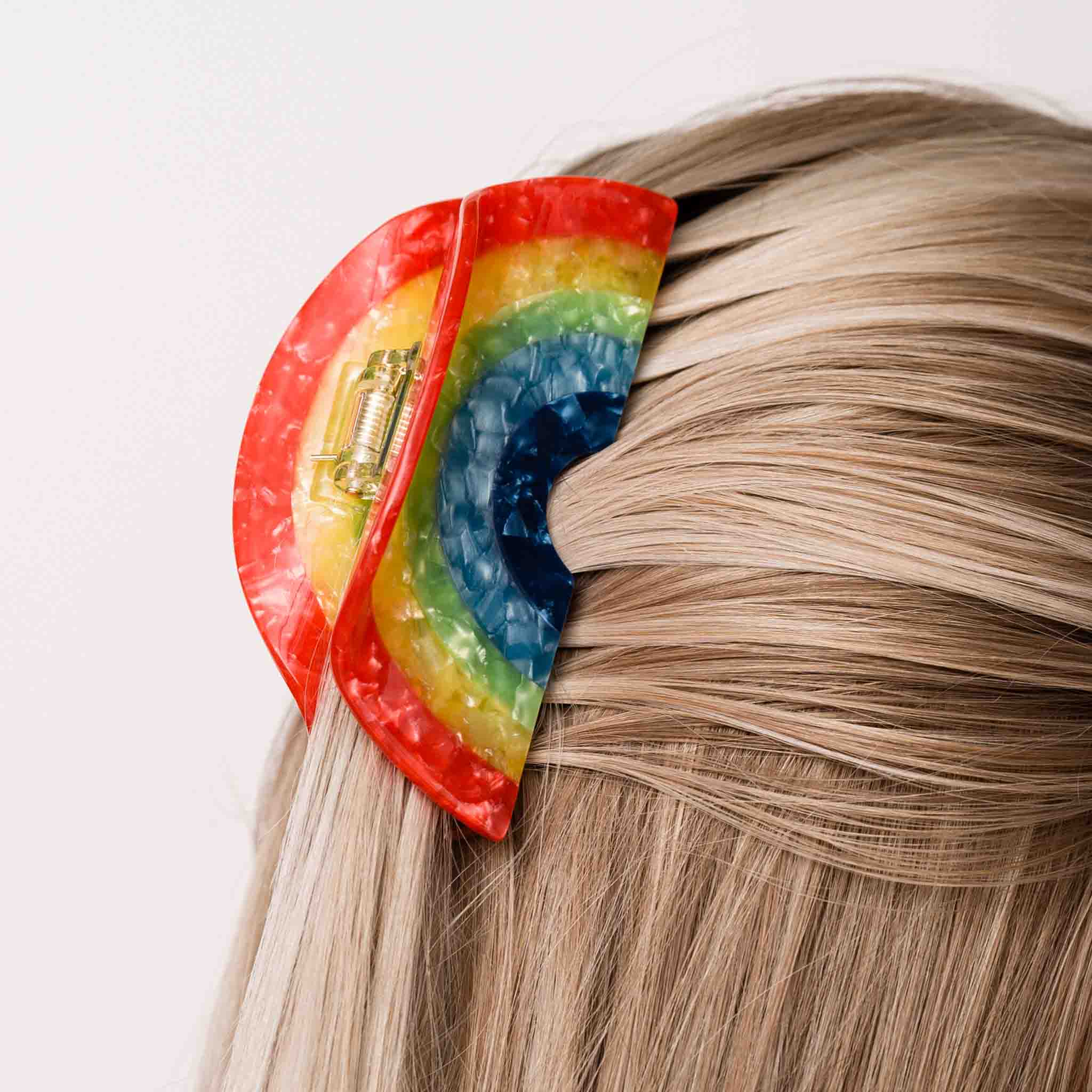 Larissa Loden - Wholesale Hair Clip - Women's - Rainbow Acetate Hair Claw Clip 1