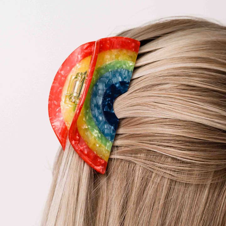 Larissa Loden - Wholesale Hair Clip - Women's - Rainbow Acetate Hair Claw Clip 1