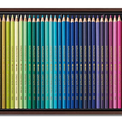 Caran d'Ache - Wholesale Colored Pencil - Set of 80 Colored Pencils SUPRACOLORâ„¢Aquarelle in Wooden Box