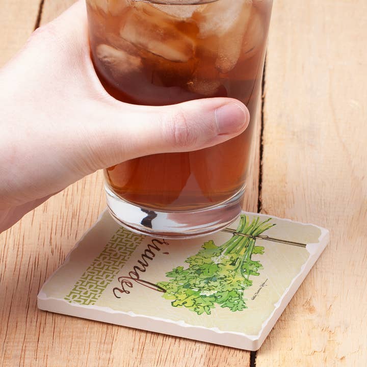 Conimar Promotions - Wholesale Coasters - "Coriander" Single Absorbent Tumbled Tile Coaster 2