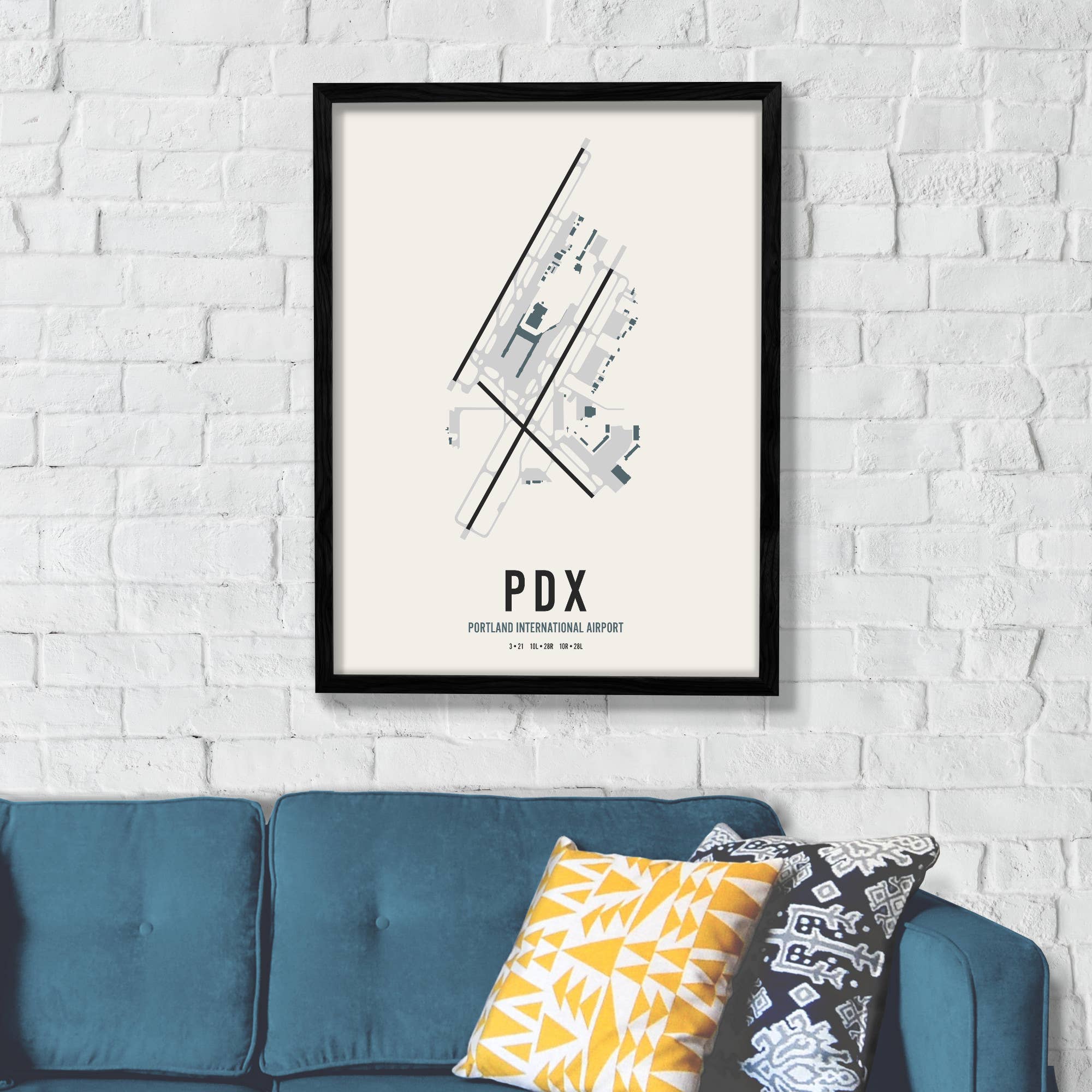 Mr City Printing - Wholesale Art Print - Portland Airport Map Art1
