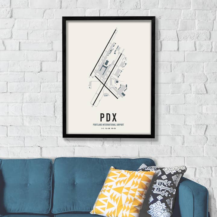 Mr City Printing - Wholesale Art Print - Portland Airport Map Art1