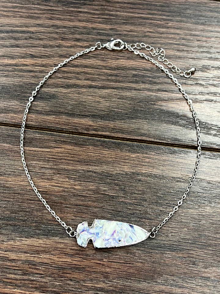 735032, 15-inch Pijlstaart Edelsteen Ketting voor wholesale door ISAC Trading Inc