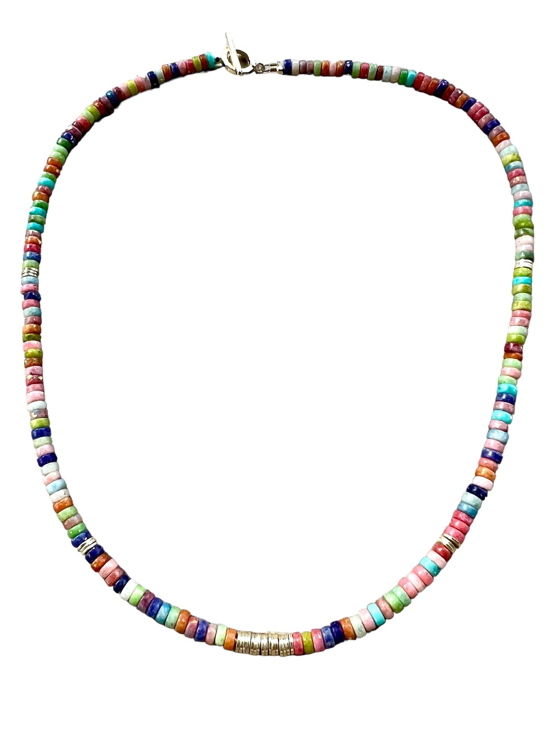 Sonya Renee Jewelry - Vente Collier de perles - Collier Minnie - Perles de Dolomite avec Inflexions Dorées19