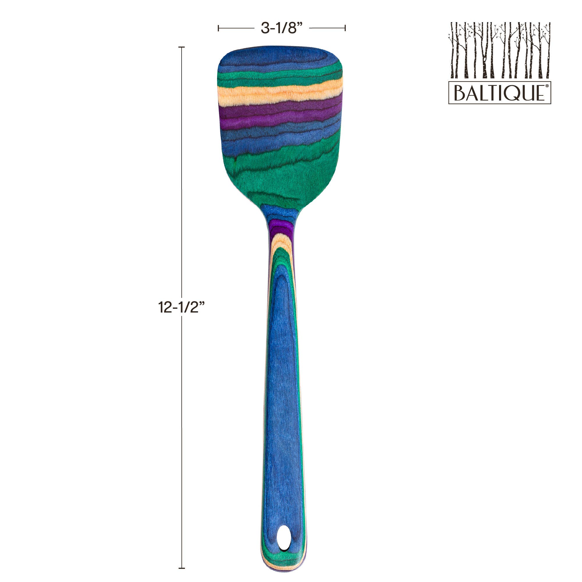Totally Bamboo - Venta al por mayor Espátula/volteador - Espátula de Madera Colorida Baltique® Mumbai, 12.5"7
