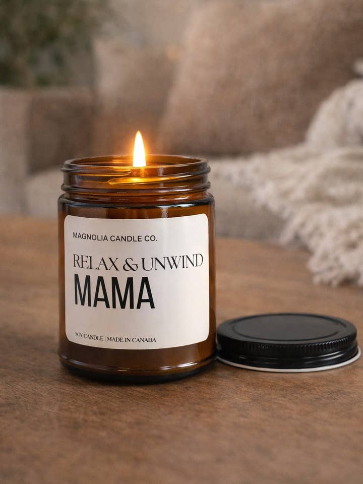 Détendez-vous et décompressez Maman | Bougie SPÉCIALE Fête des Mères | 8oz pour la vente par Magnolia Candle Company