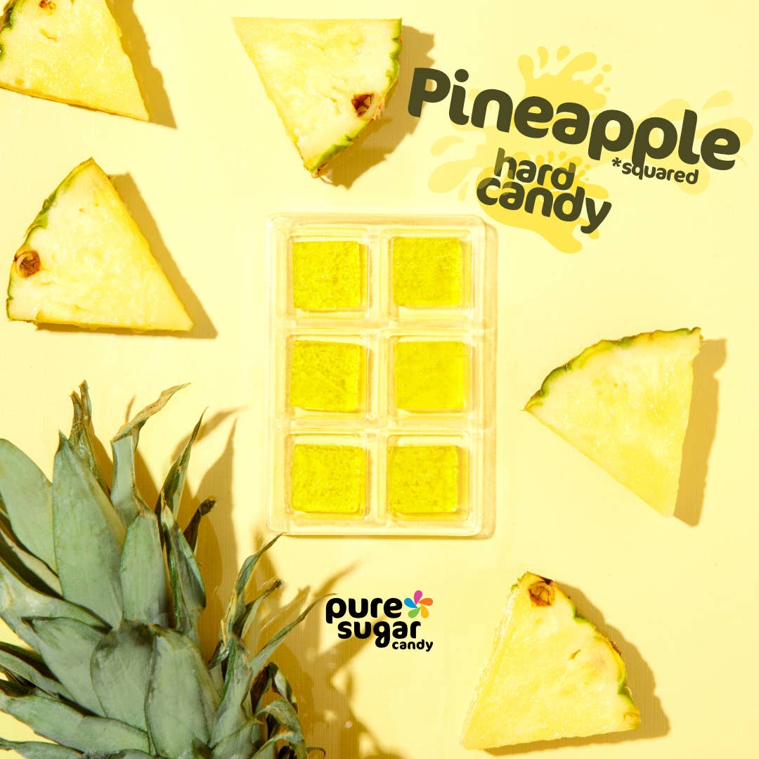 Pure Sugar Candy - Wholesale Hard Candy - Pineapple Hard Candy Squared0