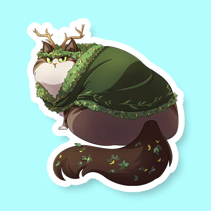 Druid Class D&D Cat Sticker for wholesale by Riftgate