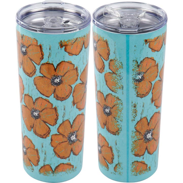Floral Coffee Tumbler for wholesale by Primitives by Kathy