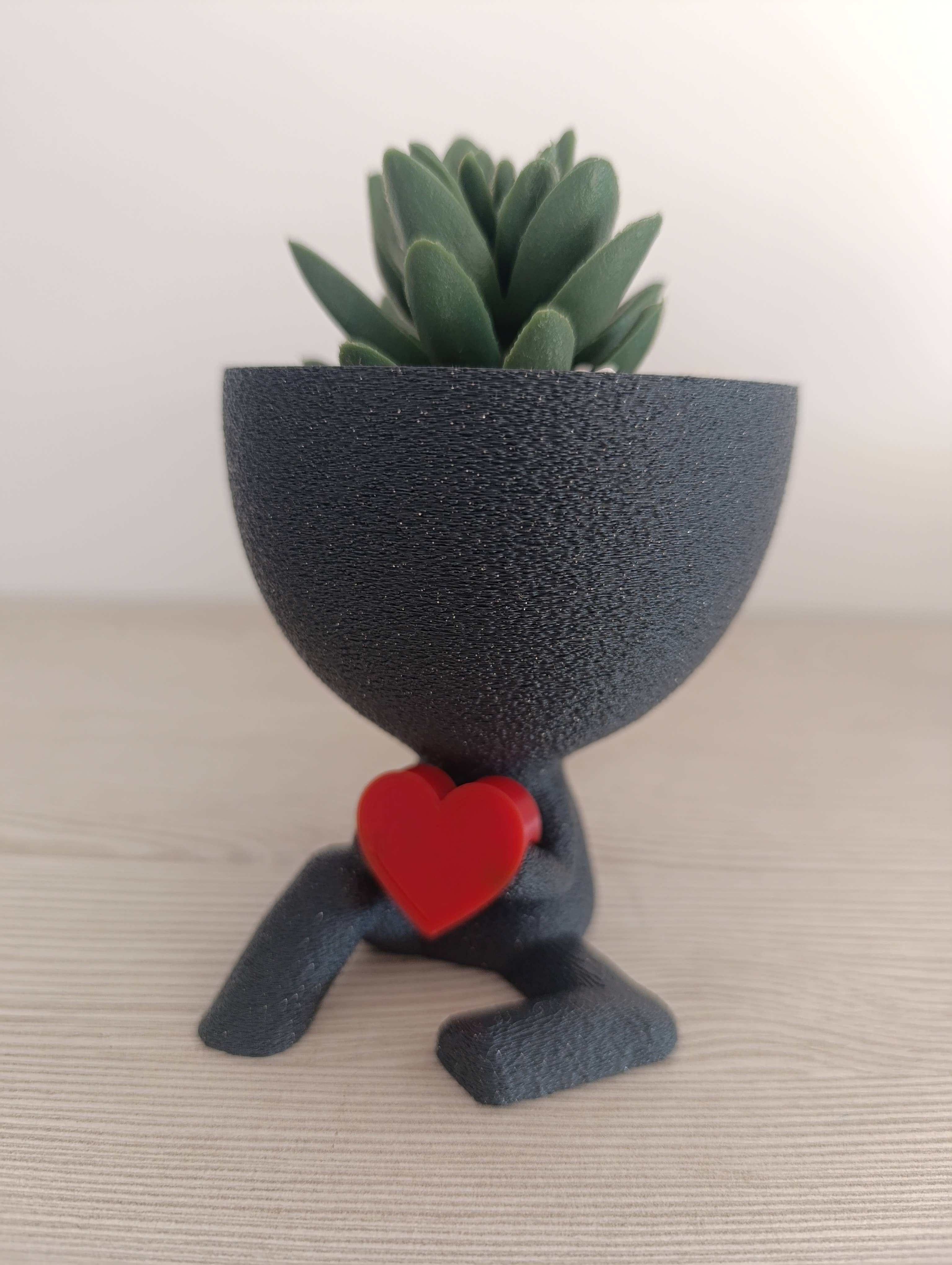 3DROOTS - Wholesale Plant pot - Lovers' gift - Valentine's Day Pot - Rough effect2
